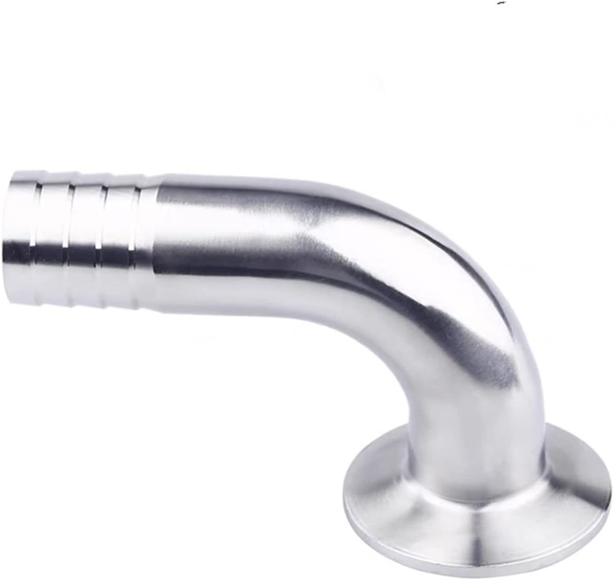 Złączka do węża sanitarnego, stal nierdzewna 304, kolano 90 stopni, kompatybilny z trzema zaciskami, pasuje do tulejek 50,5-119 mm, 12,7-108 mm