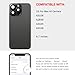 UooFide Rear Back Glass Replacement Cover Compatible with iPhone 15 Pro Max 6.7-Inches All Carriers +Pre-Installed Plate +Wireless Charging Coil Flex Cable +Flashlight +Microphone +Camera Frame(Black)