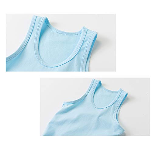 Nightaste Toddler Girl's Soft Cotton Camisoles Undershirt Little Kids Pack of 4pcs Tank Tops with Cute Prints Fits 2-9 Years4
