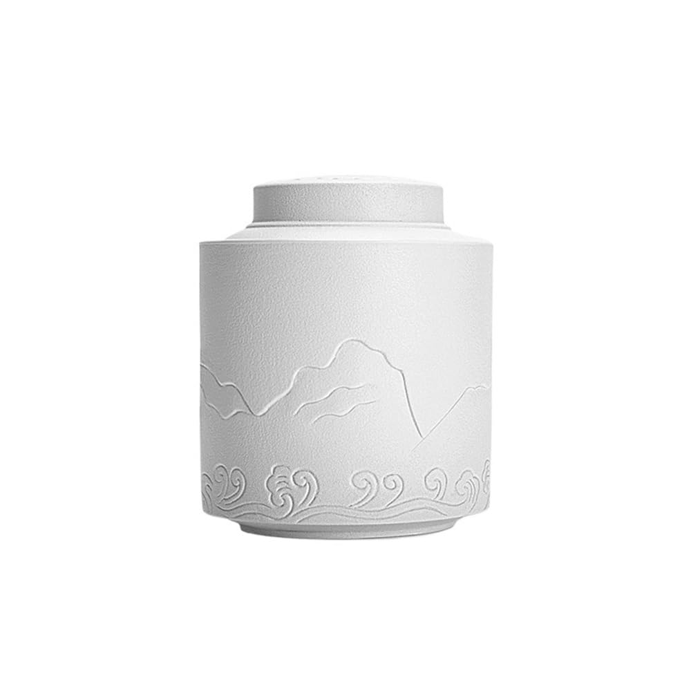 Bx9rE7tK3g Kitchen Storage Jar Large Home Tea Storage Ceramic Sealed Canister With Lid For Kitchen Counter, Pantry Ceramic Tea Canister(White)