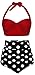 Angerella Women Polka High Waisted Bikinis Swimsuits Swimwear(BKI032-R1-M), Red, US4-6=Tag Size M