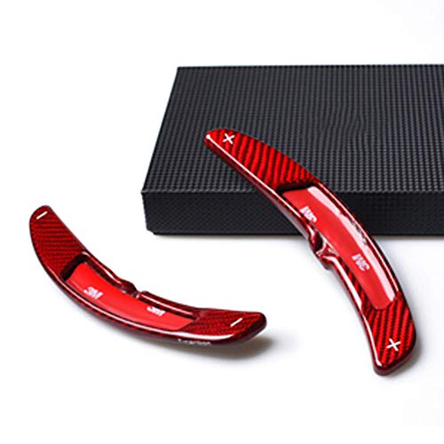 LYSHUI Paleta de Cambio de Volante de Coche de Fibra de Vidrio T-Carbon, para 911997996 Panamera Cayenne GTS