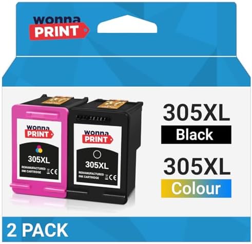 Cartuchos De Tinta 305XL Compatibles Con HP - Pack Negro + Color | Para Impresoras Deskjet 2800e, 4200e, Envy 6000/6400, Etc.