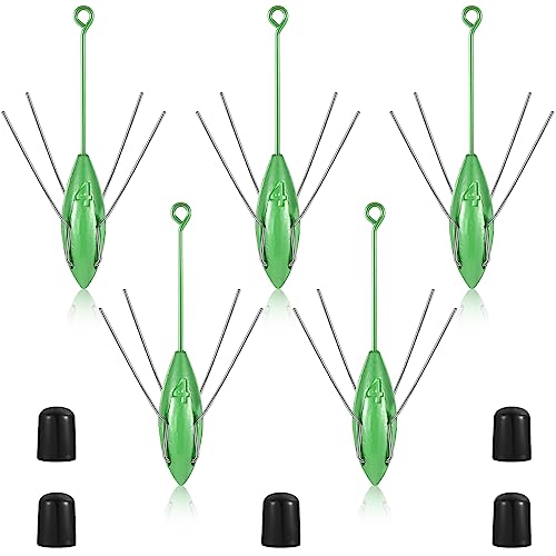 Libima 5 Pcs Sputnik Sinker Surf Fishing, Classic, 4 oz