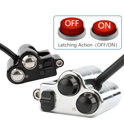 Interruptor de motocicleta para manillar de 22mm compatible con Yamaha sin arnés 2