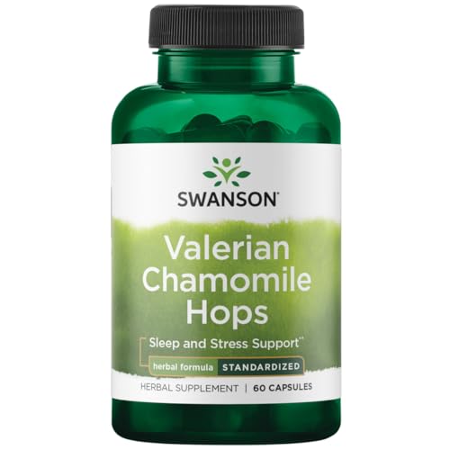 Swanson Valerian Chamomile Hops Sleep Complex 60 Capsules