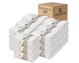 GOLD TEXTILES White Flour Sack Towels (192 Pack - 28x28) 100% Cotton Kitchen Towels – Multipurpose, Soft & Absorbent, Quick Dry with Easy Care