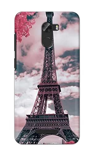 Image of Lovers Famous Place Eiffel Tower in Paris Hard Back Case Cover for Gionee A1 Lite Back Cover -(J5) VNS2227