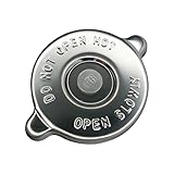 Eponcia Radiator Cover, 16 PSI Engine Reservoir Cap, Stainless Steel Leak-Proof Seal Cover for Radiators, Dual-Lug Tank Lid Valve Cap Replacement Universal for Most Cars, Fits for Dodge Jeep (Silver)