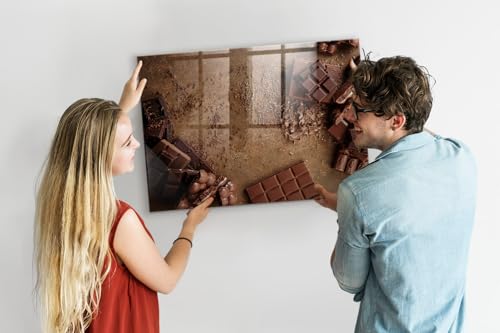 Pizarra magnética de vidrio templado 100x70 cm con trasera de placa de acero 3