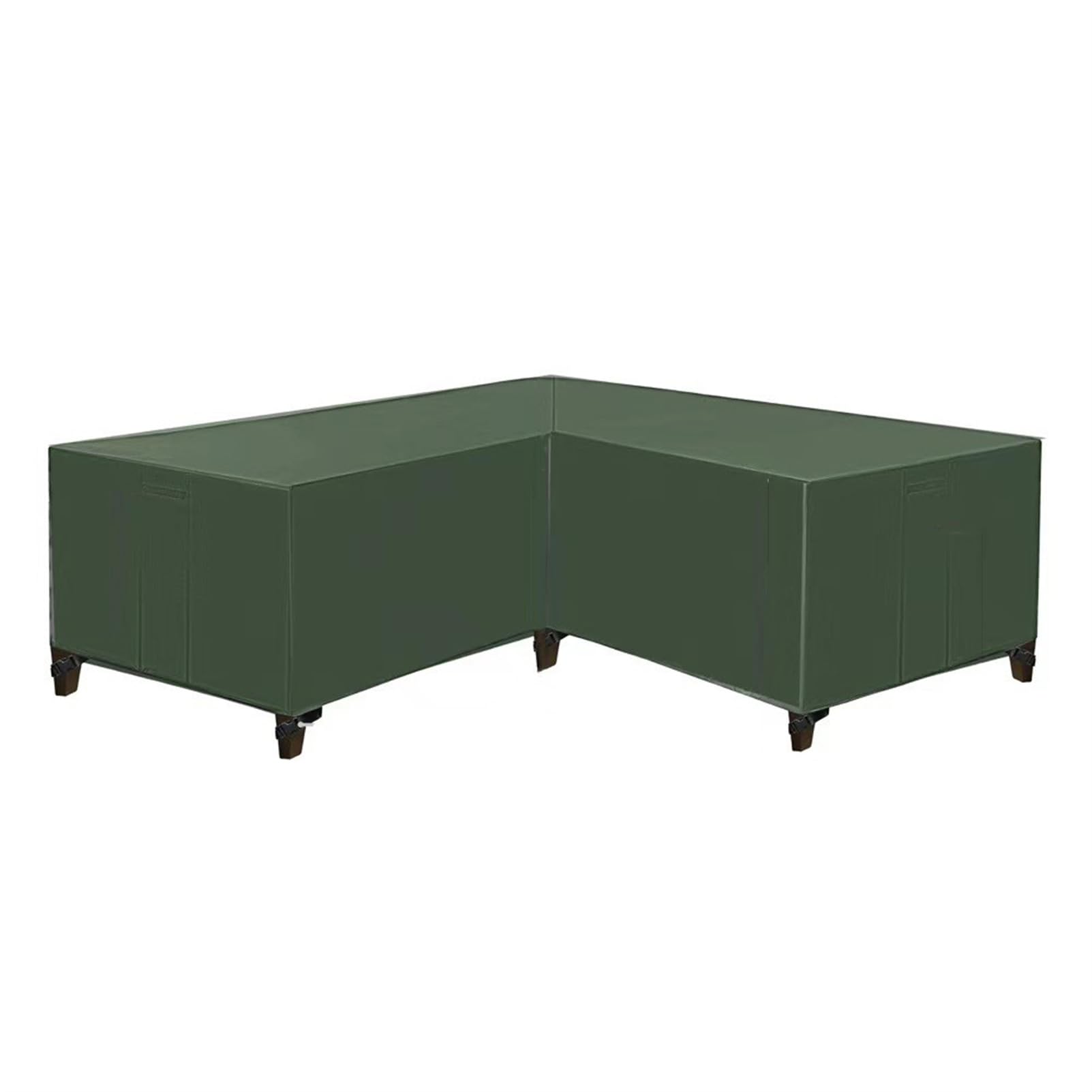 Heavy-Du 420D - Copridivano impermeabile L-S antivento e resistente ai raggi UV, in pelliccia, ecologico, 286 x 222 x 78 cm, colore verde, per esterni