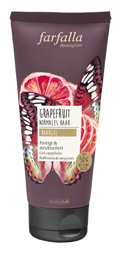 farfalla Gel para el pelo de pomelo – con aceite esencial natural – 100% cosméticos naturales certificados (1 x 100 ml)