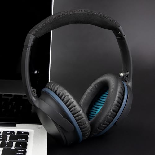 Image of SoloWIT Earpads for Bose Headphones - Black&Blue | For QuietComfort QC15 /QC25 /QC2 /QC35, (SoundTrue /SoundLink) Around-Ear I /II, AE2 /AE2i