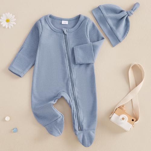 Newborn Baby Boy Fall Winter Outfit Clothes Knit Jumpsuit Romper Newborn Coming Home Outfit for Baby Boy2