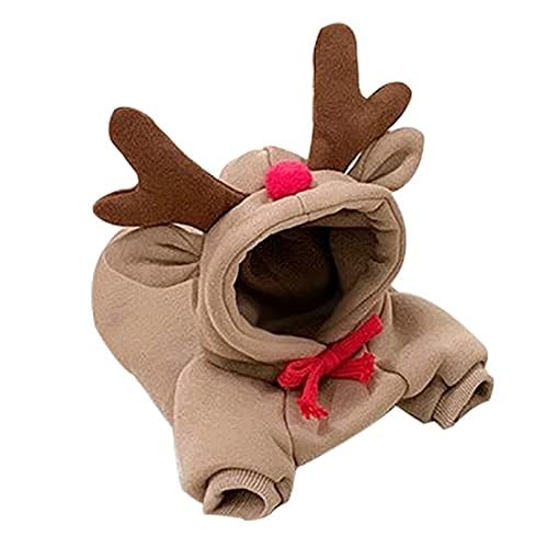 Roupas quentes de inverno para cães com capuz de lã para cães de estimação para buldogue francês chi