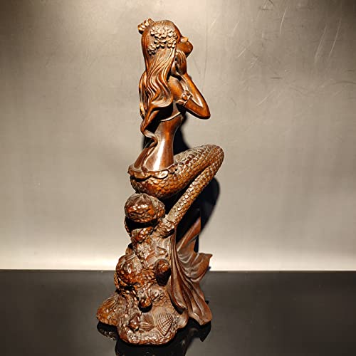Statue poisson bois de buis décoration maison et objet de collection