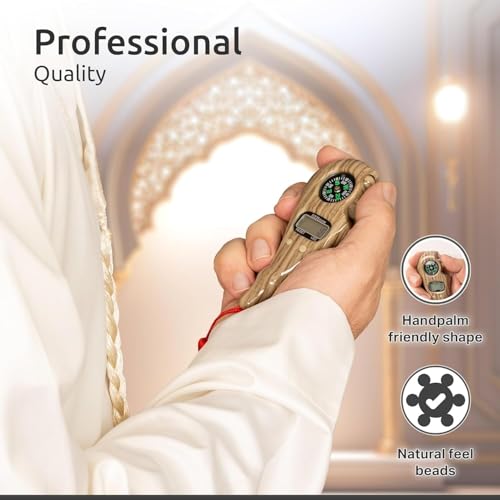 Image of FreshDcart Digital Mantra Jaap Counter with Compass & Hand Strap Tally Counter Combo | LCD Display, Reset Button, Portable Electronic Clicker for Prayer, Meditation, Chanting, Temple & Daily Counting