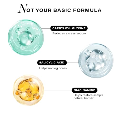 Image of Novology Sebosys Control Scalp Serum for 48hrs Oil Control with 1% Capryloyl, Salicylic Acid, Niacinamide| Targets greasy hair and itchy scalp | 50ml