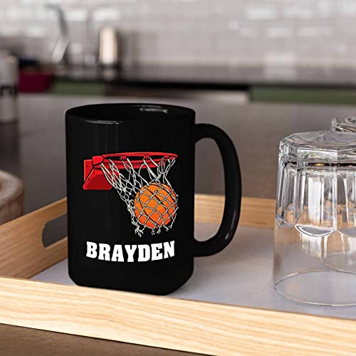 Personalized Basketball Black Ceramic Mug 11 Oz 15 Oz, Custom Choose Player Name Basketball Sport Coffee Mug, Basketball Player Coffee Cup Gifts For Fans Team Basketball Sport, Pride Basketball Mug #TOP3