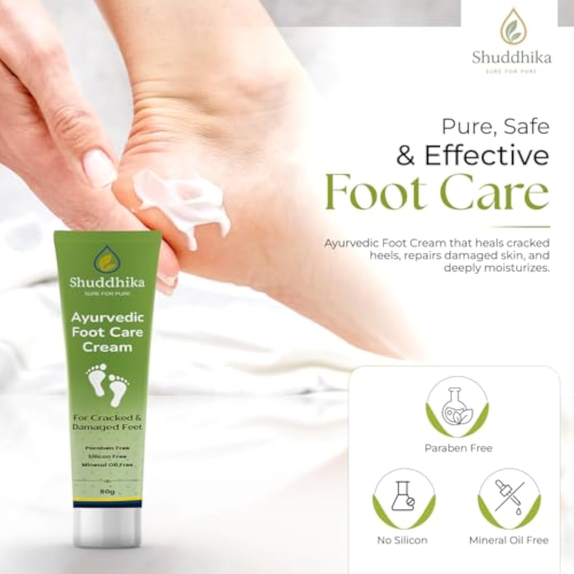 Shuddhikka Ayurvedic Foot Care Cream, 50g