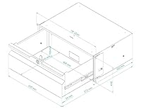 STALFLEX 19 Zoll Fachboden 4HE - 19 Zoll Schublade Server Rack aus Stahl für Netzwerkschrank und Serverschrank - Traglast 25 kg - 320 cm Tiefe - Rack Zubehör – Ansicht 4