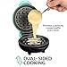 Mini Maker Waffle Maker 5“ Non-Stick Waffler Iron Stuffler Stuffed Wafflera Adjustable Browning Control, Heart, Azure