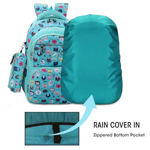 Image of Chris & Kate Premium 32 L Multi-Print School Bag for Boys Girls and Kids Spacious Interiors Casual Backpack Perfect for School, College, Everyday Use Includes Free Stationery Pouch and Rain Dust Cover
