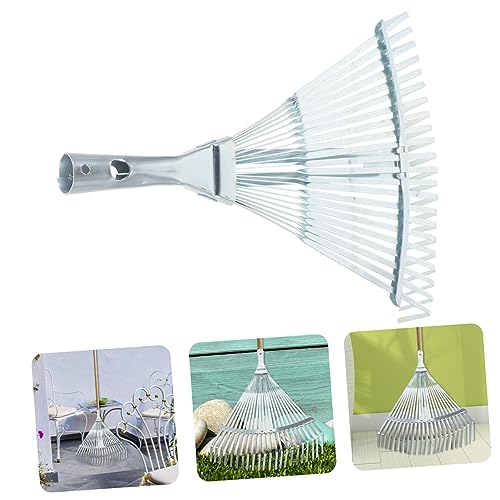 EXQUIMEUBLE Ancinho De Jardim Expansível Ancinho Telescópico De Folhas De Aço De Alto Carbono