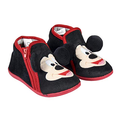 Artesania Cerda Zapatillas De Casa Media Bota Mickey, Niño para Niños, Negro (Negro C02), 25 EU