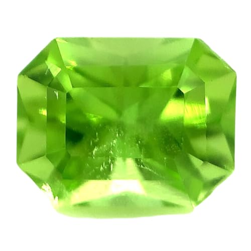 Péridot naturel de haute joaillerie coussin facetté pour bague et pendentif prestige