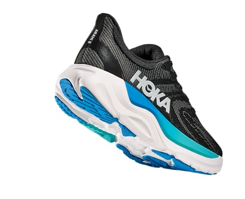 Hoka Men's Arahi 8 Sneaker, Black/Skyward Blue, 11.5