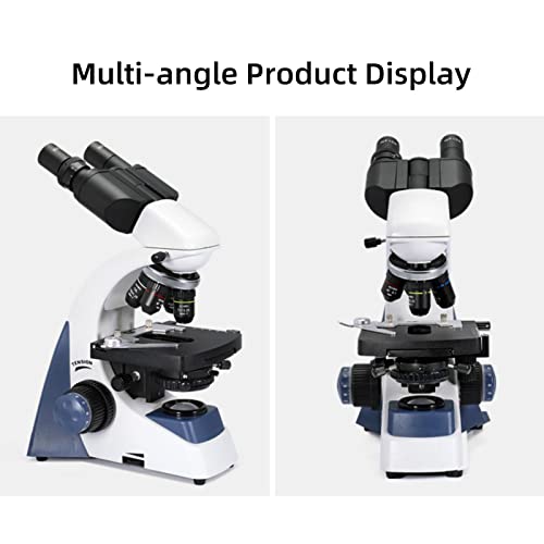 40X-4000X Microscópio Composto Binocular, Profissional Foco Ajustável Microscópio Eletrônico Biológi