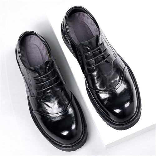 Mens Premium Leather Oxford Dress Shoes Lace Up Design for Business Office Formal Wear Comfortable3