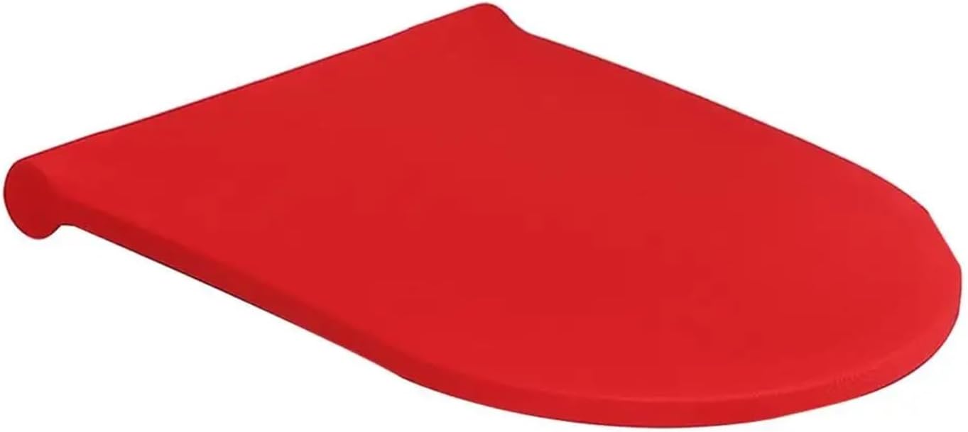 4 Pcs Toilet Dust Cover Non-Slip Seasonal Set with Elastic Strap Solid Color for Home Style Bathroom(Red)