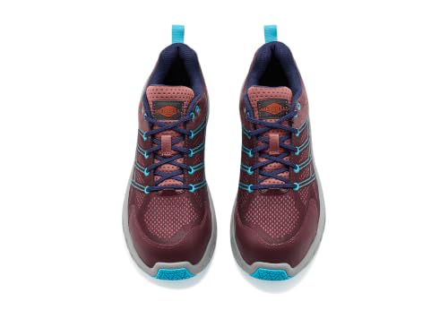 Image of Merrell Moab Flight CF /Aragon, Women's, Red /Gray, Comp Toe, EH, Slip Resistant, Low Athletic, Work Shoe (6.0 M)