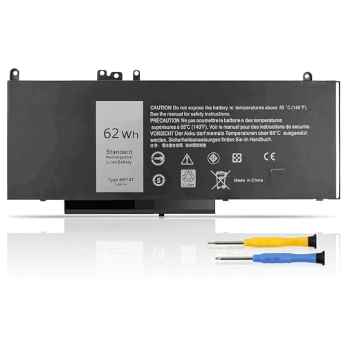 K KYUER 62WH 6MT4T High Capacity Batterie pour Dell Latitude E5470 E5570 E5270 Precision 15 3510 Mobile Workstation WYJC2 VMKXM 7V69Y TXF9M 0C1P4 79VRK 07V69Y...