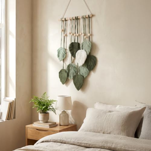 GEEHUA Boho Makramee Wandbehang mit Holzperlen – Bild 7