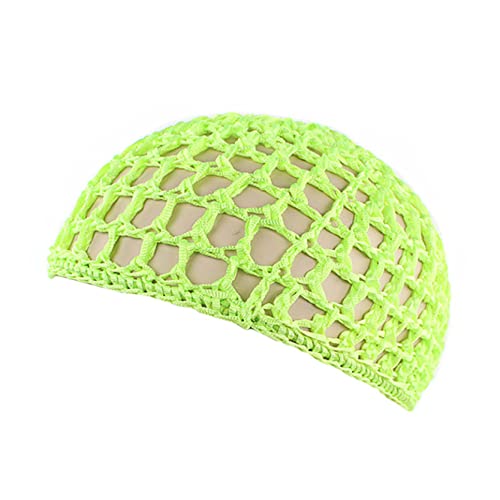 Beanie Hats For Women Mesh Hair Net Crochet Cap Solid Light Blue Color Night Sleeping Cap Turban Slouchy Beanie #TOP4