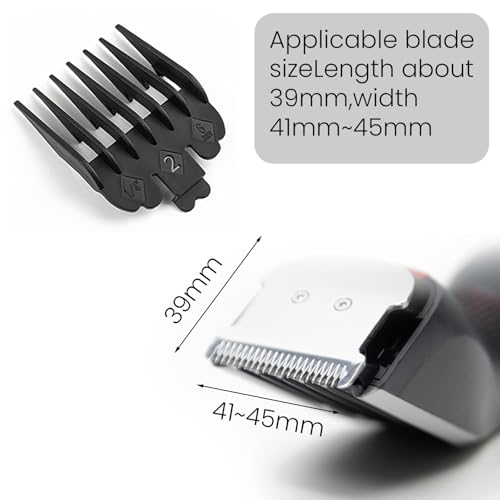 10 Stk Trimmer Aufsätze Haarschneidemaschine Aufsätze, Hair Clipper Guards, Haarschneider Schiebeaufsatz, Haar Clipper Guide Limit Kamm für 3,8 x 4,5 cm Trimmer, Bartschneider Aufsteckkamm(1,5-25mm)