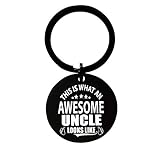 FY to My Uncle Aunt and Nephew Niece Keychain Uncle Gift from Nephew Niece Awesome Uncle Gift Keychain (Awesome Uncle)