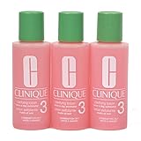 Pack of 3 x Clinique Clarifying Lotion 3 Twice A Day Exfoliator Combination Oily 2 oz each, Mini Siz