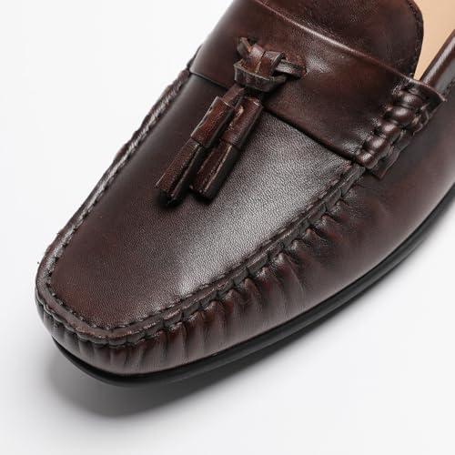 Loafers for Men - Genuine Leather Driving Moccasins with Tassels | Breathable Bean Shoes for Casual Comfort3