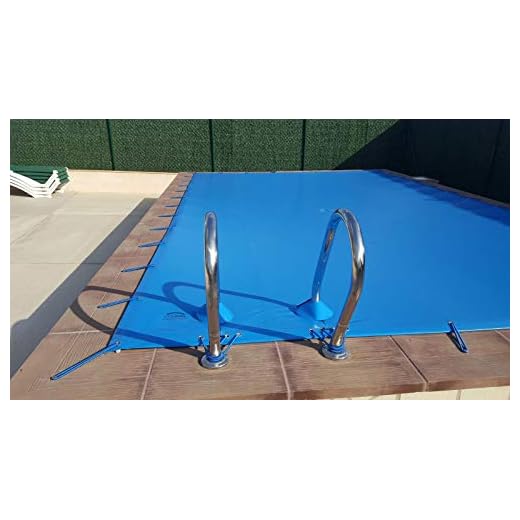 Pool System Protection Cubierta De Invierno Para Piscina De 8,30X4,30 Metros. Color Azul/Negro
