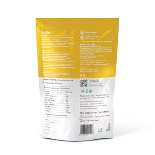 Image of Pure & Sure Organic Desiccated Coconut Powder 250 gm | 100% Natural Nariyal Powder | Ideal for Baking, Cooking, and More | Authentic Coconut Flavor