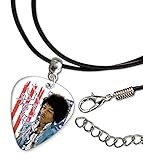 Echte Gitarrenpicks Jimi Hendrix Premium Gitarre Plektrum Halskette (Flag Design)