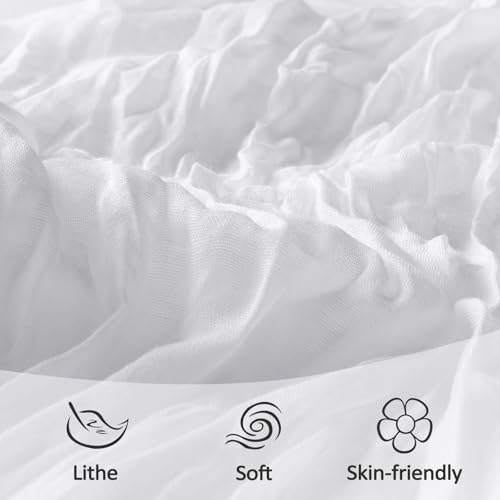 6 Pack White Cheesecloth Table Runner 10Ft Gauze Cheese Cloth Table Runner 35x120 Inch Boho Sheer Rustic Fabric for Party Decor Baby Shower Wedding Holiday Decorations by Heneger - Used condition - Image 4