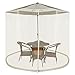 Oxtxuzdm Rete per giardino Patio Hanging Ombrello Mesh Net Screen Con Cerniera Antivento Tavolo Schermo Rete Per Campeggio Rotondo Antivento immagine