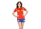 Incluye - Shorts y superior WIDMANN Disfraz de Futbolista España Mujer - M