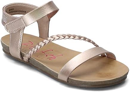 Blowfish Malibu Girls Goya-k Sandal, pearl rosegold dyecut polyurethane, 4 M US Big Kid | Image 2