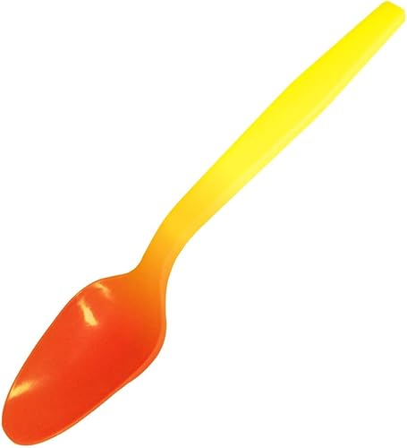 Miniatura 7 de Juego de 24 cucharas reutilizables que cambian de color, colores surtidos, sin BPA, reacciona a las temperaturas frías de los alimentos y cambia de